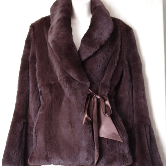Nine West Brown RabbitBell Sleeve Coat Size:M